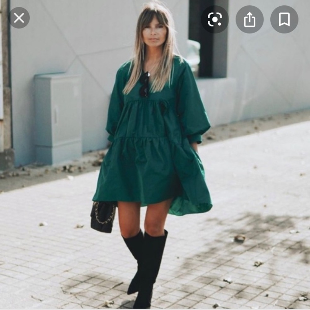 Zara Voluminous Taffeta Dress